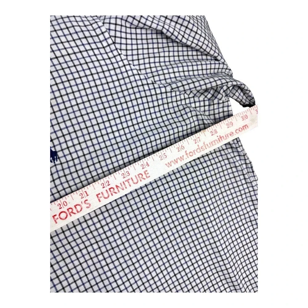Polo Ralph Lauren Mens 2XB Big Classic Fit Cotton Tattersall Check Shirt Navy